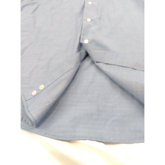 Madison Slim Fit Mens Button Down Shirt Blue Tone Print  16-16 1/2 34/35 Large - Picture 11 of 12